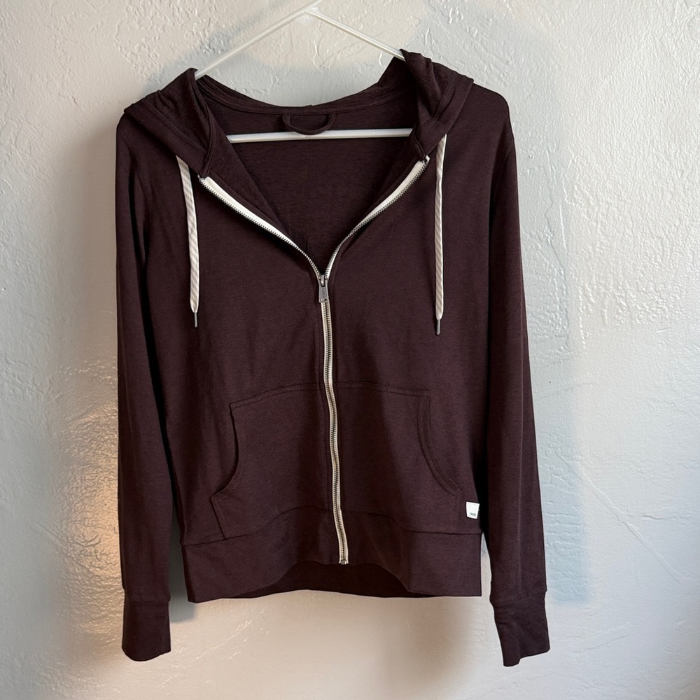 Vuori Dark Brown/Purple Zip-Up Hoodie